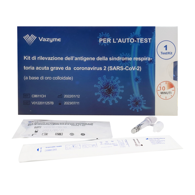 Kit Auto test fai da te Antigene rapido Covid-19 Vazyme
